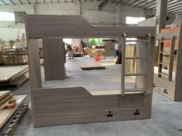 Lit superposé en bois pour chambre à coucher, sur mesure par le fabricant, style marin, double étage