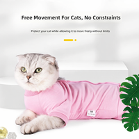 Combinaison de récupération pour chat en coton de couleur unie, respirante, anti-léchage, pour stérilisation, toutes saisons, tailles S/M/L/XL, élégante pour chatons