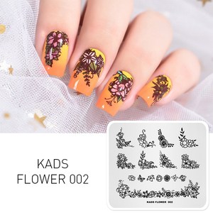 แผ่นปั๊มลายดอกไม้ KADS สำหรับทำเล็บ สแตนเลส 48 ลาย สำหรับมืออาชีพ ขายส่ง - Product Image 4