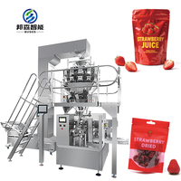 Machine à emballer les dattes chinoises séchées Doypack Pochette zip-lock debout Remplissage Fraises séchées Peseuse multi-têtes Emballage