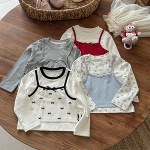 Child Star Circle Baby Girls Long Sleeve T-Shirt Crew Neck Breathable Autumn Casual Top - Product Image 1