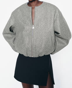 ملابس نسائية من MYST&ZA طراز جديد لخريف 2025، جاكيت طيار كاجوال وبسيط ومتعدد الاستخدامات وناعم 3046274 - Product Image 2