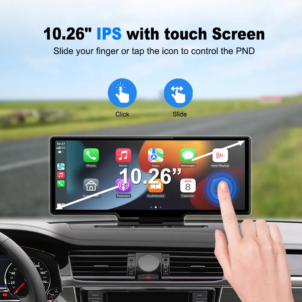 4G Dashcam 10.26 Inch integrated ai box Carplay   Android Auto 4g Siri/google Assistant Multimedia Player Adas Gps DVR
