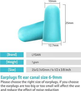 In <span class=keywords><strong>Ear</strong></span> Earplug Sky <span class=keywords><strong>Blue</strong></span> Memory Foam Ohr stöpsel Gehörschutz SNR 38dB Noise Cancel ling <span class=keywords><strong>Ear</strong></span> plugs für Schlaf konzerte - Product Image 3