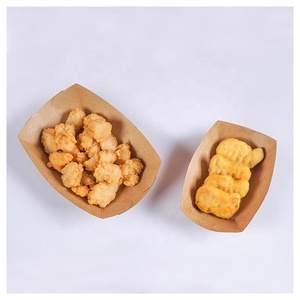 Barquette jetable personnalisée en papier kraft enduit de PE, longue, 10oz 23oz, pour hot-dogs, frites, snacks, en pâte de papier recyclée, pour restauration rapide - Product Image 6