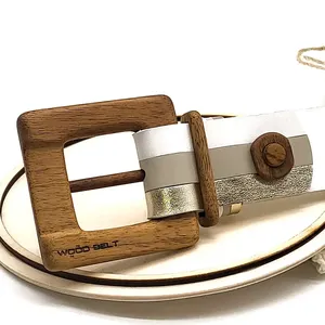 Cinturón de cuero y madera de lujo para mujer Guilin Gentle 351 - Product Image 5