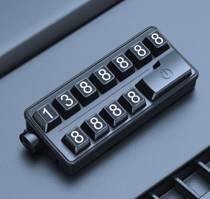 Placa de Número de <span class=keywords><strong>Teléfono</strong></span> <span class=keywords><strong>Temporal</strong></span> 4 en 1 para Estacionamiento con Martillo de Seguridad para Automóvil, Rompeventanas, Se Puede Ocultar - Product Image 5