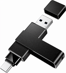 [เฉพาะ .co.jp] แฟลชไดรฟ์ USB รูปควายขนาด64GB USB-C/USB-A 3.0พลาสติก <span class=keywords><strong>Exfat</strong></span> หมุนได้สำหรับ iPhone 258 - Product Image 1