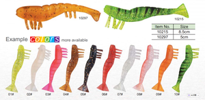 Leurre souple Alpha Glow in Dark Shrimp en PVC 3D pour eau salée, sans hameçon plombé, taux de capture élevé pour la pêche à la truite et au bar - Product Image 4