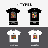 Vinyle de transfert thermique (HTV) mat et brillant pour sublimation, idéal pour tissus foncés/clair