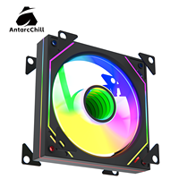 Ventilateur de boîtier ARGB noir AntarcChill 120 mm, roulement fluide PWM, haute pression statique, ventilateur de refroidissement PC, dissipateur thermique en plastique, PC Gaming