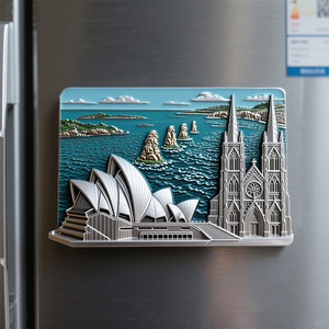 Imán de Refrigerador de Metal con Diseño Art Deco, Canguro Koala, Magnético, Ecológico, Recuerdo, Regalo - Product Image 4