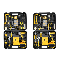 Perceuse sans fil 21V robuste avec coffret d'outils de 118 pièces, style DW, ensemble d'outils pratique pour les travaux en extérieur, la construction et la rénovation