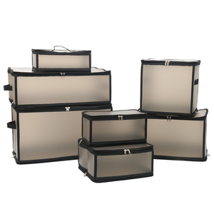 Stackable Black Storage Box Waterproof PP Transparent Clear Organizers Shoe Box Storage