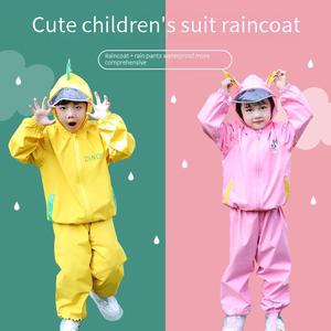 Ensemble <span class=keywords><strong>de</strong></span> vêtements <span class=keywords><strong>de</strong></span> <span class=keywords><strong>pluie</strong></span> réutilisables pour enfants, 2 pièces, imperméable, motif <span class=keywords><strong>de</strong></span> dessin animé, pour le vélo, la <span class=keywords><strong>randonnée</strong></span>, unisexe, rose, jaune - Product Image 2