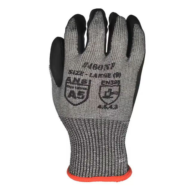 Factory Customization Cut Resistant Foam Nitrile Palm Coated Industrial Safety Work Gloves