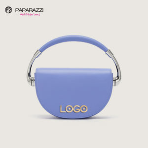 <span class=keywords><strong>Paparazzi</strong></span> – sac à bandoulière en cuir Pu pour femmes, nouveau Style, avec Logo personnalisé, pour téléphone, décontracté, demi-lune, avec selle, PA0406 - Product Image 1