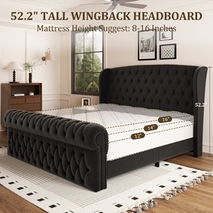 <span class=keywords><strong>Letto</strong></span> Moderno di Lusso in Stile Europeo, Rivestito in Velluto Rosa, con Testiera Regolabile in <span class=keywords><strong>Legno</strong></span> di Quercia, Misure King/Queen, Capacità di Carico 450 kg - Product Image 2