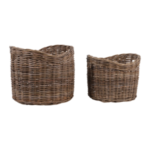 Round Woven Rattan Storage <b>Basket</b> Set Modern Decorative <b>Baskets</b> <b>for</b> <b>Shelf</b> and Home Organization - Product Image 5