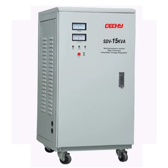 Single Phase 15kVA Automatic AC Servo Motor Type Refrigerator Regulator SVC LED Display Stabilizer 50/60Hz 220V8% AC 140V-260V