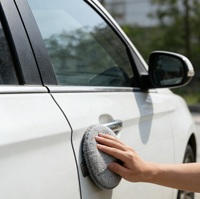Tampons applicateurs de cire pour voiture en microfibre bleue |   Mousse de polissage auto réutilisable et lavable haute performance