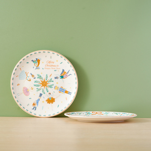 Thiết Kế Kỳ Nghỉ Tấm Gốm-Tùy Chỉnh Thiết Kế Với Năm Mới Tin Nhắn Bền Vòng Thực Phẩm An Toàn Bộ Đồ Ăn Sang Trọng - Product Image 2