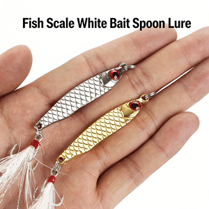 เหยื่อตกปลาแบบช้อน ใช้คู่กับเบ็ดแบบมีร่องสำหรับตกปลาในน้ำจืดและน้ำเค็ม เช่น ปลากะพง - Product Image 4