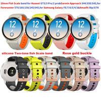 Tali Jam Tangan Silikon Mewah Pengganti Amazfit Bip/GTR 20Mm dengan Gesper Pin Desain Olahraga dalam 9 Warna untuk Jam Tangan Pintar Wanita
