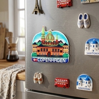 Imán de Resina 3D para Refrigerador con Estatua de Andersen de Copenhague, Dinamarca, Recuerdo Turístico, Regalo Artesanal para Amantes de los Libros y las Historias