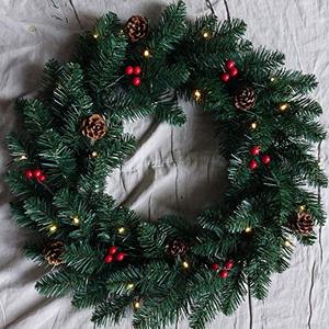 Guirnalda de luces LED de 60 cm con cascadas y bolas, ideal para decorar puertas y hogares en festividades. - Product Image 1