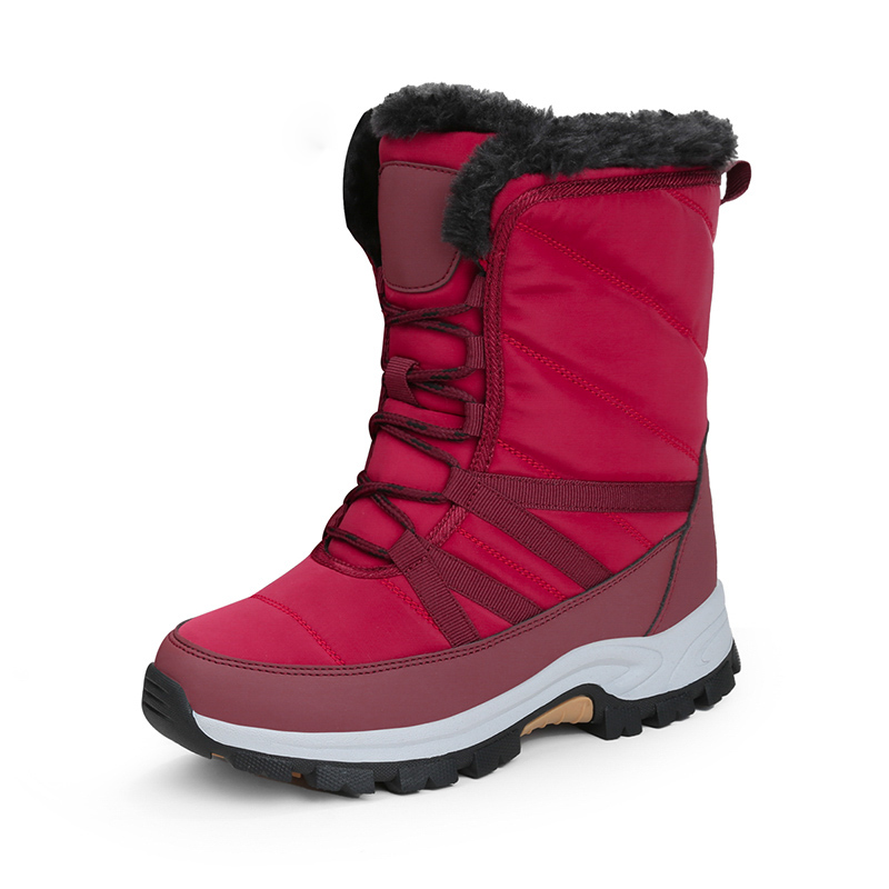 Hellosport/минимальный заказ; Черные шерстяные водонепроницаемые женские зимние меховые теплые зимние ботинки для женщин