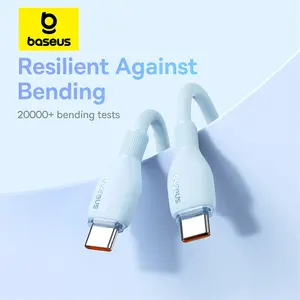Baseus-Câble USB C vers USB Type C PD 100W pour Macbook <span class=keywords><strong>Chargeur</strong></span> rapide Cordon pour iPhone 15 Câble Type-C pour Xiaomi POCO - Product Image 6