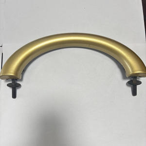 Manijas externas lisas simples de media luna H9022F, manijas de ataúd de plástico con cojinete de carga de plástico, accesorios funerarios de cementerio - Product Image 1