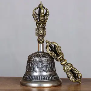 Nepal Pure Copper 5 Stock King Kong Bell Pestle Tibetan Buddhist Supplies Buddha Supplies Sound Quality Crisp High 16cm