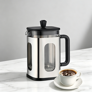 ชุดชงกาแฟและชา<span class=keywords><strong>แบบ</strong></span>เฟรนช์เพรส ทำจากแก้วบอโรซิลิเกตที่เป็นมิตรกับสิ่งแวดล้อม พร้อมระบบกดน้ำ<span class=keywords><strong>แบบ</strong></span>ไหลผ่าน - Product Image 1