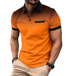 Camiseta de Manga Corta para Hombre, Efecto Seda Helada, Ultra Transpirable, Secado Rápido, Absorbe la Humedad, Poliéster/Algodón Estampado - Product Image 2