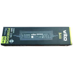 Vito Slim Power Supply <b>24V</b> 2.5A 60W <b>LED</b> <b>Driver</b> IP67 Outdoor Use - Product Image 2
