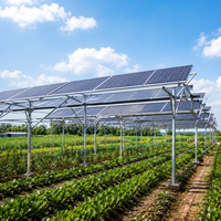 Structure de ferme solaire en aluminium sur mesure, inclinaison 10-45°, charge éolienne 60 m/s, durée de vie 25 ans, pour système de montage au sol
