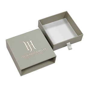 Carton petit tiroir à glissière boîte emballage tiroir coulissant dur papier rustique bijoux boîte-cadeau - Product Image 4