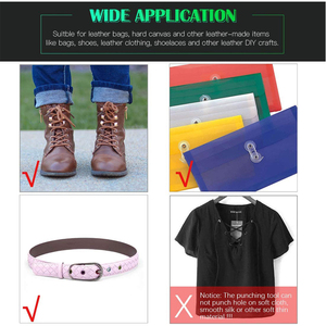 Tự làm grommets Thép công cụ 100 pcs Báo Chí Hollow grommets PVC giấy đấm kìm dây Giày thiết lập công cụ cho da thủ công OEM - Product Image 6