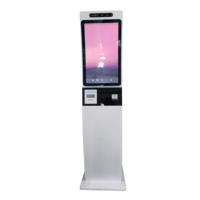 23.6 32 pouces Cuved Screen Bank hosptal Queuing Machine Ticket Imprimante Numéro Prenant L'appel Système Queue Gestion Kiosque