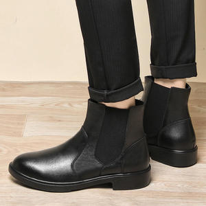 Botas de Invierno para Hombre, de Moda, Estilo Ejecutivo, de Cuero, con Forro Grueso y Cálido, Transpirables, Antideslizantes y con Absorción de Impactos - Product Image 4