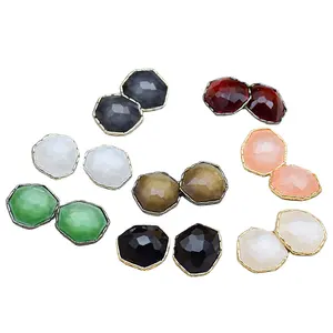 Bukwang 2023 Newest Design Resin stone irregular coat Metal buttons hand sewing For women's clothing shirt buttons