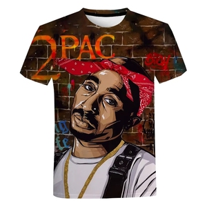 Maglietta Stampata in 3D del Rapper <span class=keywords><strong>Tupac</strong></span> 2pac per Uomo, T-<span class=keywords><strong>shirt</strong></span> Hip Hop con Stampa Digitale 3D, Maglietta con Grafica Personalizzata - Product Image 6