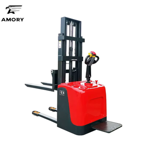 2000kg <span class=keywords><strong>2T</strong></span> Kapasiteli Tam Elektrikli Palet Forklifti Yeni Depo Tipi Ayakta Çalışma Palet Elektrikli İstifleyici PU Tekerlekler 4600mm Kaldırma - Product Image 1