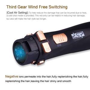 Ensemble de brosses à air chaud détachables DSP, 4 en 1, styleur professionnel, peigne à air chaud, sèche-cheveux, fer à lisser, outils de coiffage - Product Image 2