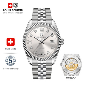 Louis <span class=keywords><strong>Schwab</strong></span> 45 °   Orologio da Uomo Serie Le Mirage LS.33.01.09.01, Movimento Automatico Meccanico Svizzero SW200-1, Acciaio Inossidabile 316L - Product Image 1