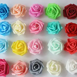 M341 Atacado New Colorido Flores De Espuma Artificial PE Espuma Subiu Cabeças Para DIY Festa de Casamento Decoração