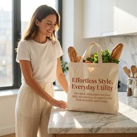 Sac fourre-tout en toile écologique réutilisable, sac de shopping en coton personnalisé pour cadeaux promotionnels en gros