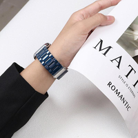 Bracelet en céramique de luxe pour montre connectée, remplacement universel, étanche, respirant, avec fermoir papillon en acier inoxydable